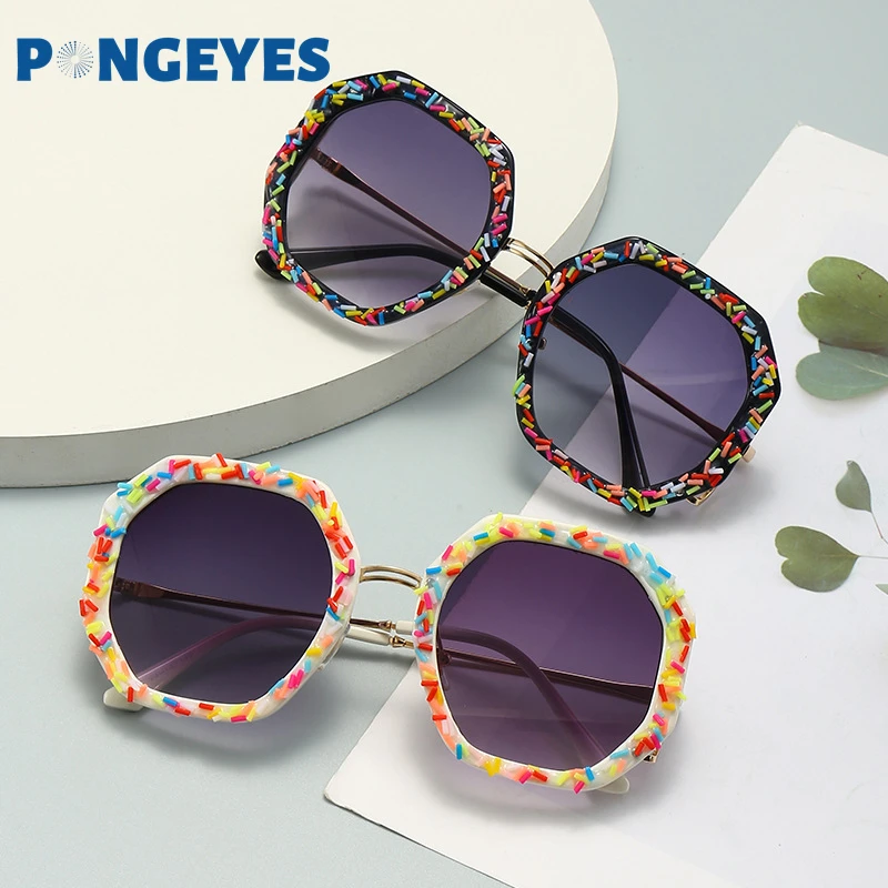 

2023 Fashion Luxury Women Big Frame Steampunk Sunglasses UV400 Shades Candy Diamond Punk Party Sun Glasses lentes de sol mujer