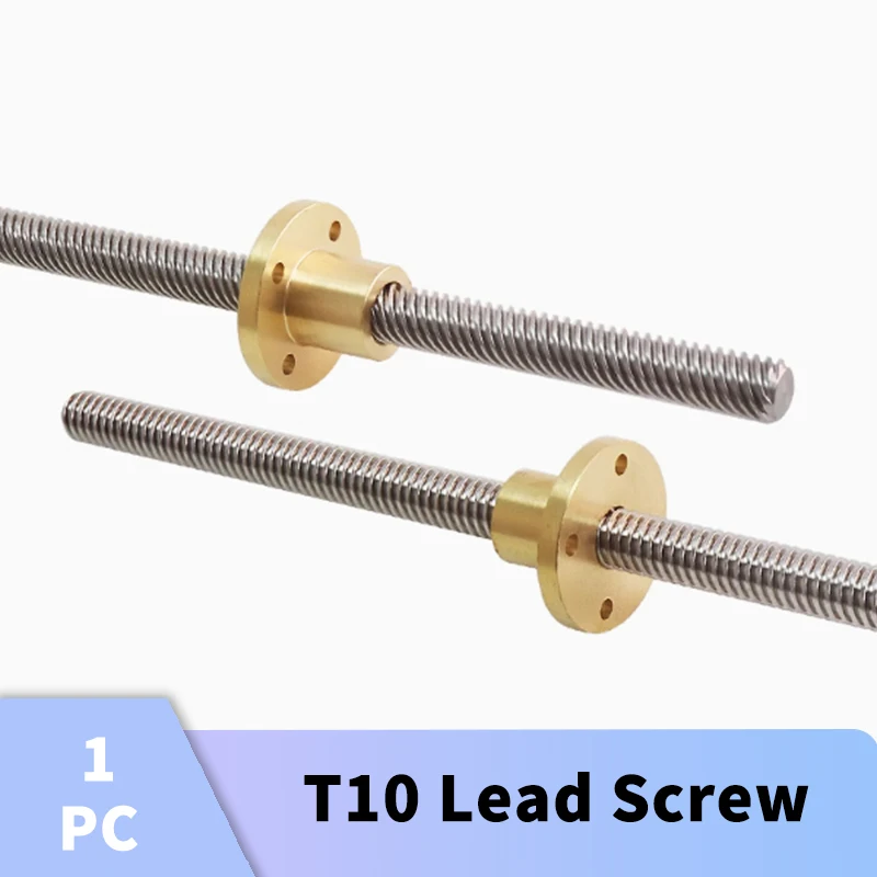 

3D-принтер с ЧПУ, линейный вал, трапециевидный стержень, винт T10, провід 10 мм с латунной гайкой, длина от 100 мм до 550 мм, управление шаговым двигателем