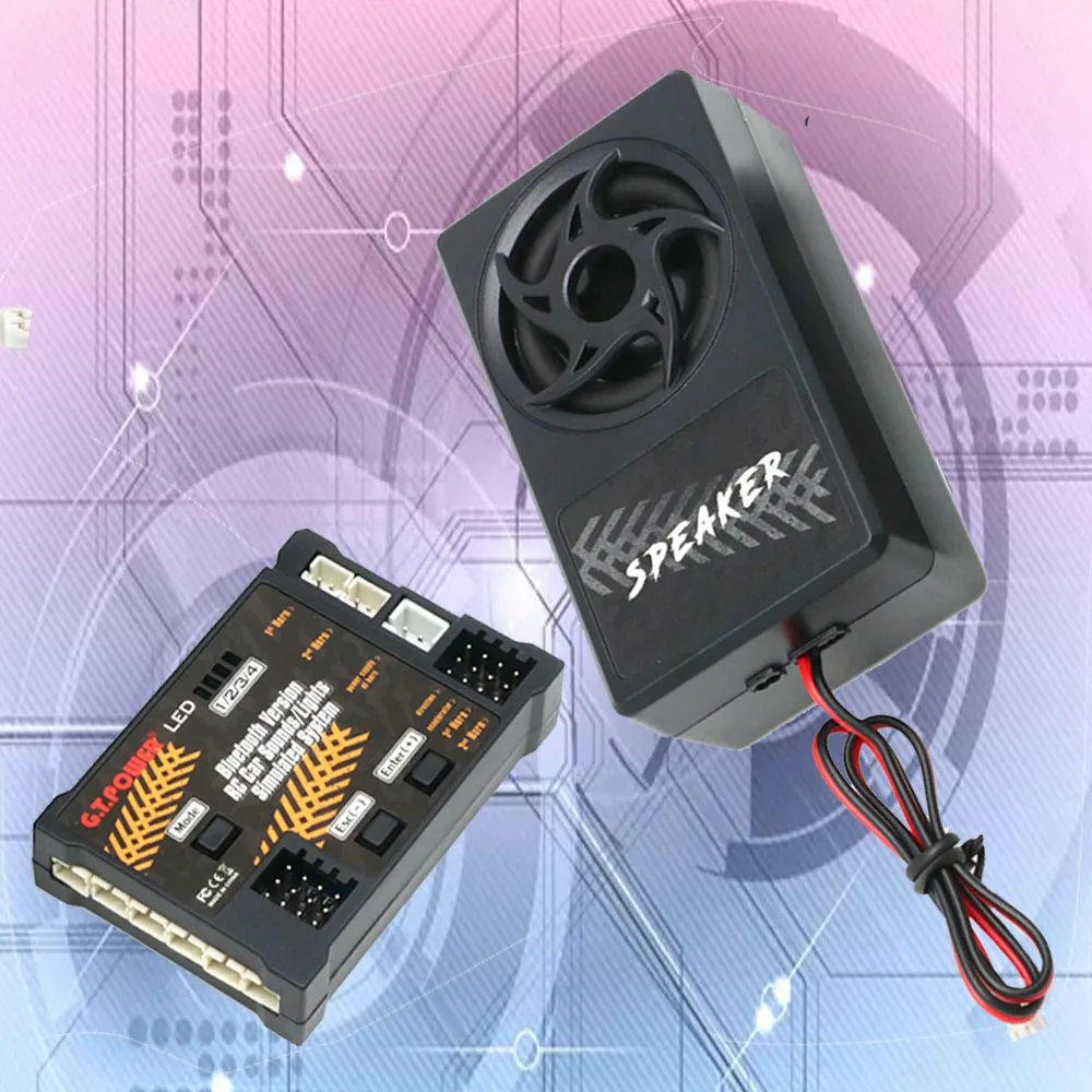 

RC Car Engine Sound Simulated System / Lights Simulated System G.T.Power Bluetooth Version For RC Car Axial SCX 10 TRX4