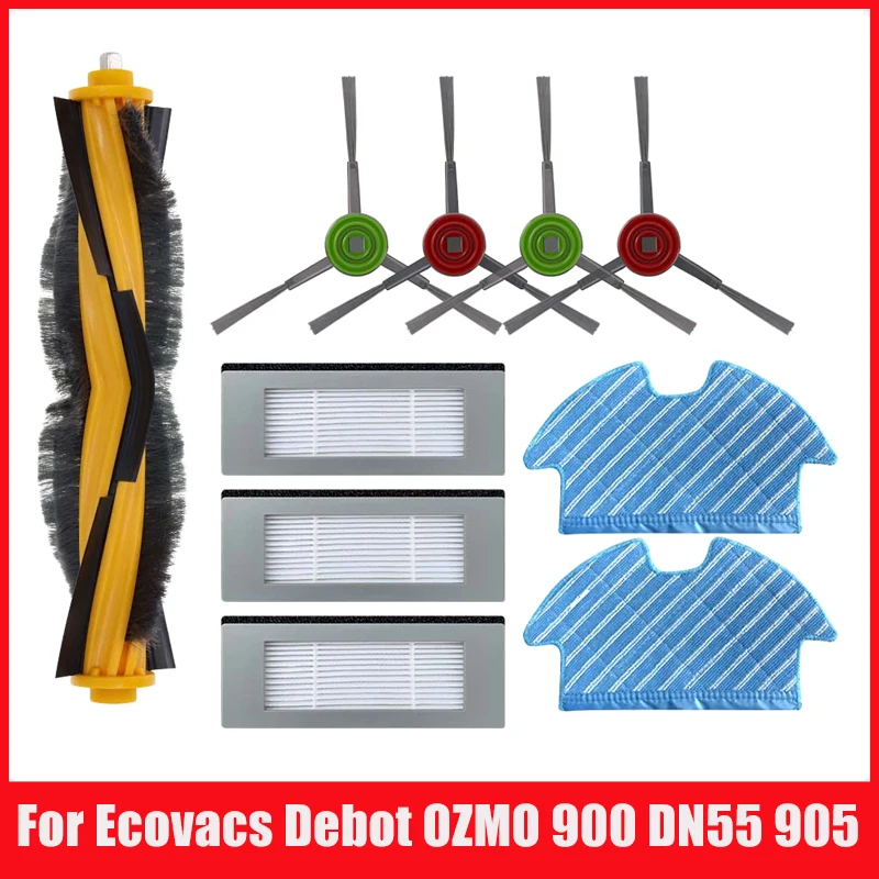 

For Ecovacs Debot OZMO 900 DN55 905 Roller Robotic Vacuum Cleaner Main Side Brush Hepa Filter Mop Cloths Part Accessories