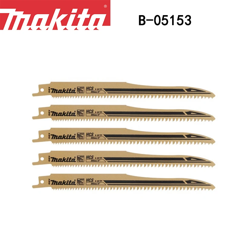 

Makita B-05153 Reciprocating Saw Blade Electric Saber Saw Blade Extended Aluminum Coarse Teeth 5pcs