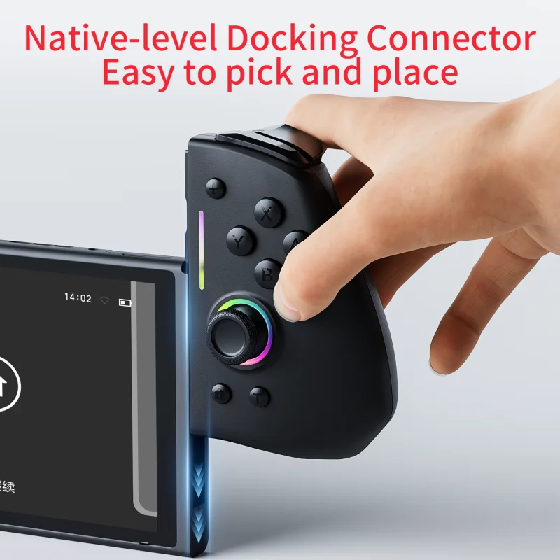 Фото Беспроводной геймпад LinYuvo Meteor Light с 8-цветной RGB-подсветкой для Switch/Lite/OLED, программируемый, с функциями Turbo и вибрации №5