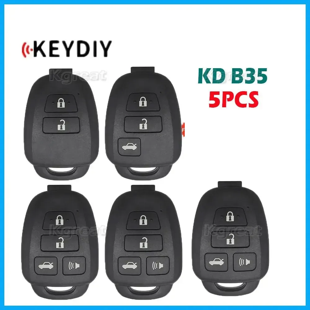 

5 шт. KEYDIY KD B35 Универсальный дистанционный ключ с 4 кнопками серии KD B для Toyota Style для KD900 KD900 + URG200 KD-X2 Mini KD-MAX
