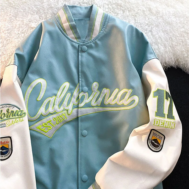 

Unisex Coats and Jackets 2022 Summer New High Street Hip Hop Baseball Uniforms Street Casual Coat Loose Stitching Men Jacket Top