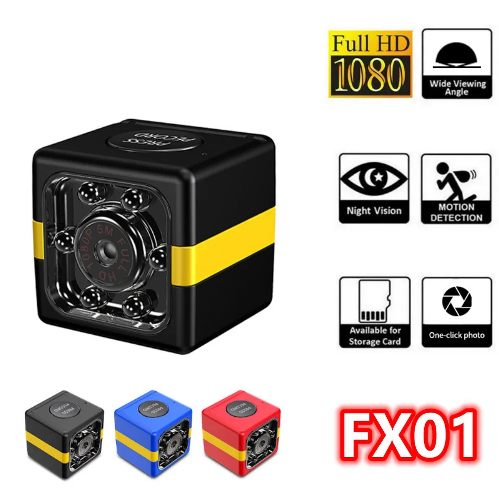 

FX01 Mini Action Camera FHD 1080P Dash Cam Moto Camera IR Night Vision Sport DV Video Camcorder Security Camera Motocycle DVR