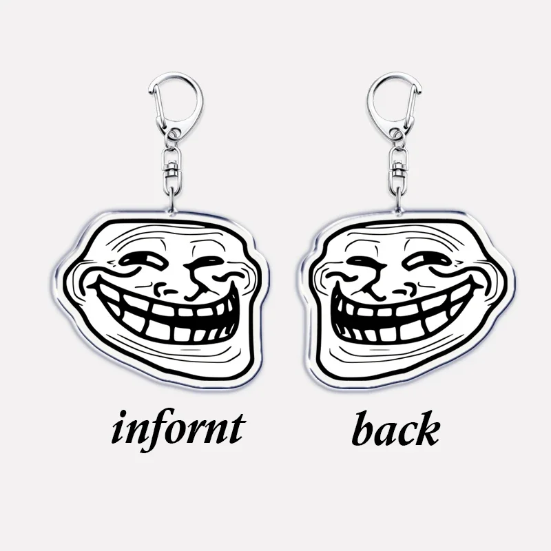 Фото No Me Gusta Rage Face ForeverAlone кулон брелок забавный тролль лицо брелок для аксессуаров сумка кольцо брелок ювелирные изделия фанаты подарки №4