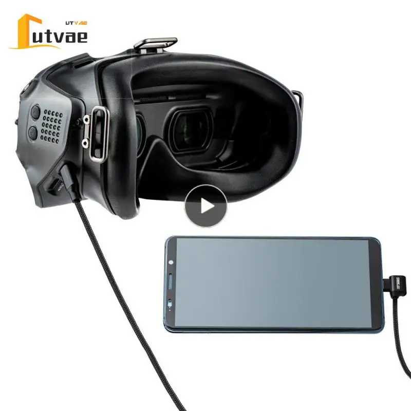 

Aluminum Alloy Shell Tablet Type-c Connector Anti Fracture 90 Degree Design Nylon Transmission Line Flight Glasses Wire Cable