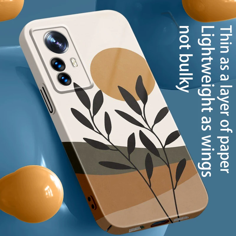 

Vintage Leaves Flower For Xiaomi Mi 13 12 12S 12T 11 11i 10T 10 9 Ultra Pro Lite 5G Feilin Film Phone Case Hard Cover