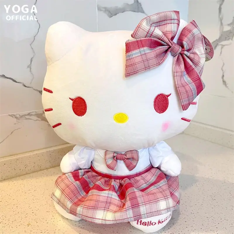 

Подлинная Sanrio Kuromi Melody Hello Kitty Cat Jk Girl Series милая плюшевая кукла девочка подарок на день рождения декоративная подушка для сна