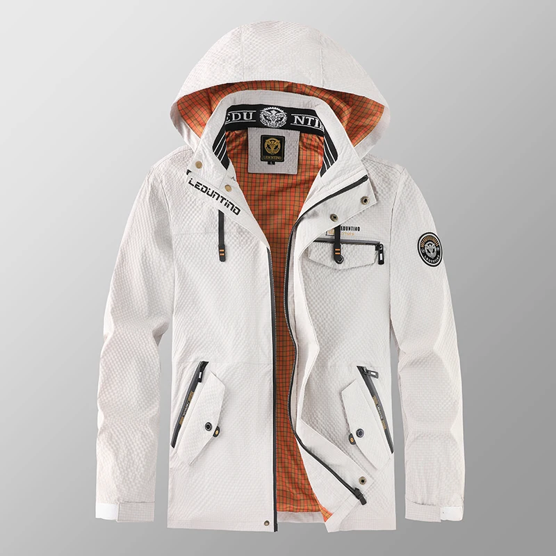 Мужская Модная Повседневная Одежда Ветрозащитная Водонепроницаемая Куртка Из