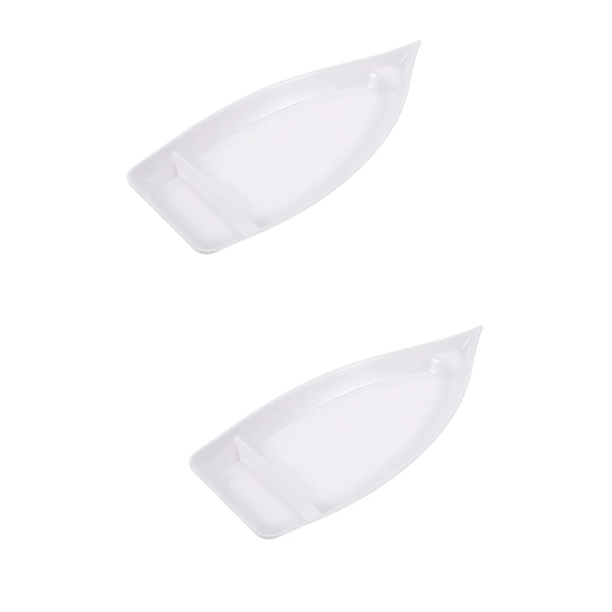 

2pcs Boat Shaped Plate Snack Dish Sushi Serving Tray Japanese Style Sushi Plate