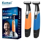 Kemei 1910 электробритва перезаряжаемая бритва с USB машинка для стрижки бороды и усов; Для Мужчин's триммер с одним лезвием для стрижки волос Инструменты для ухода за лицом 36