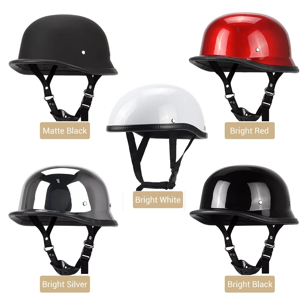 

Motorcycle Helmet Leather Helmet For Motorcycle BLACK Motorcycle Open Face Half Helmet Retro Moto Helmet Summer Casco Moto DOT