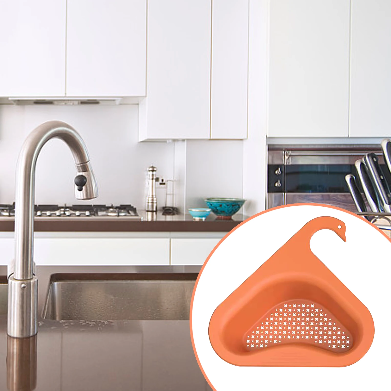 

Треугольная сливная решетка для кухонной раковины, сливная корзина для овощей и фруктов, стойка с присоской для кухни, полка с фильтром для ...