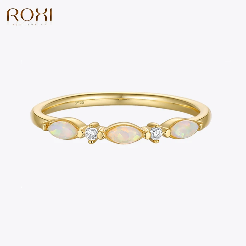 

ROXI Elegant Opal Crystals Rings for Women 925 Sterling Silver Finger Ring Wedding Jewelry Anillos кольца bague femme argent 925