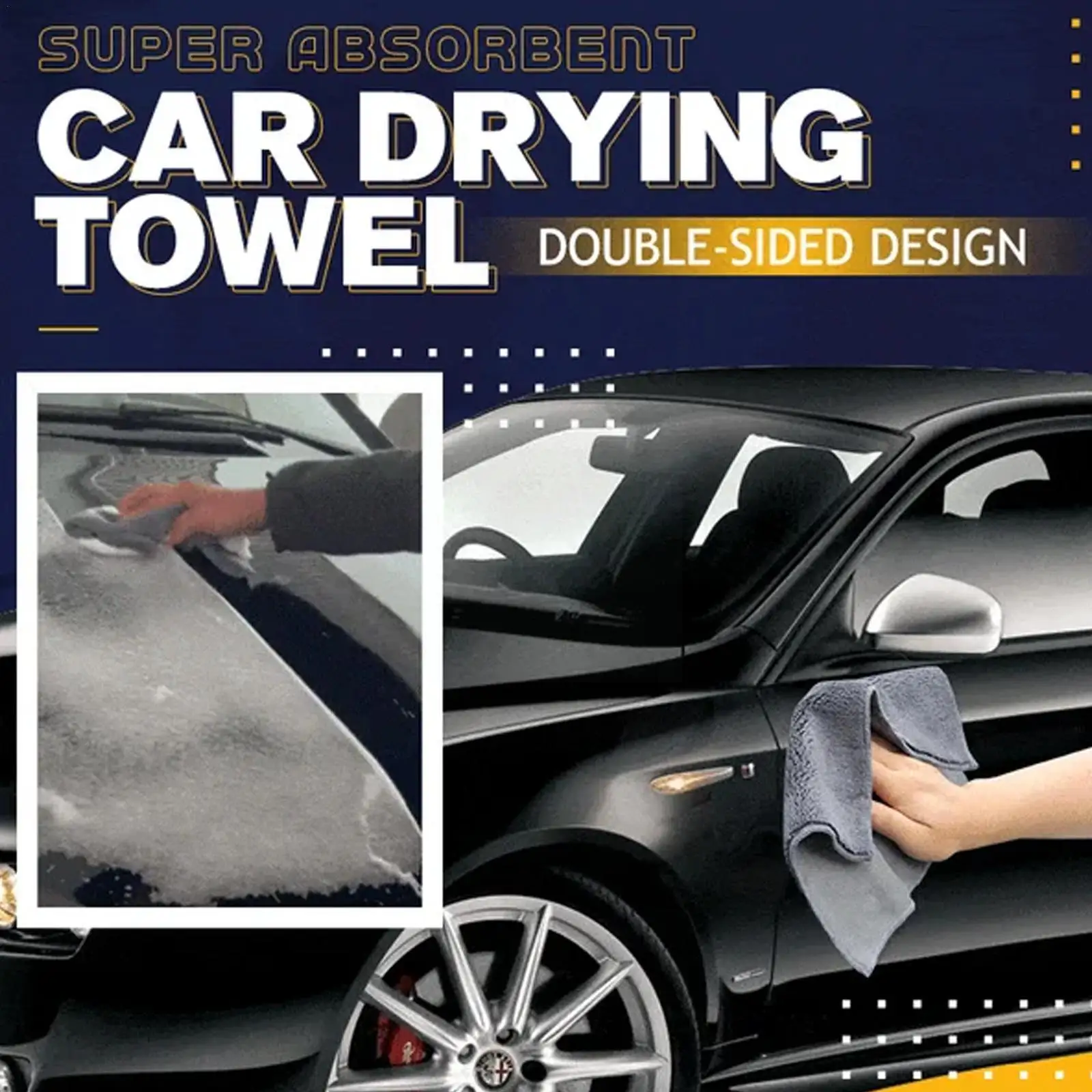 

Супер впитывающее автомобильное полотенце для сушки замши и коралловых искусств, двустороннее автомобильное полотенце, тканевое полотенц...