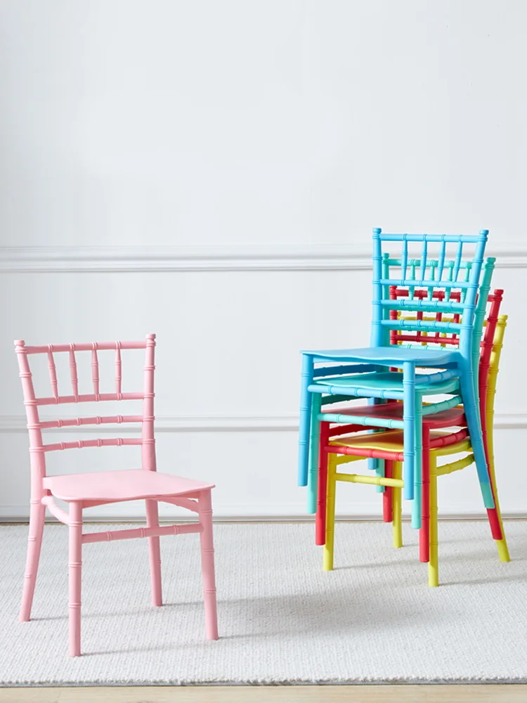 Детский пластиковый стул Кьявари встроенный бытовой обеденный для детского сада