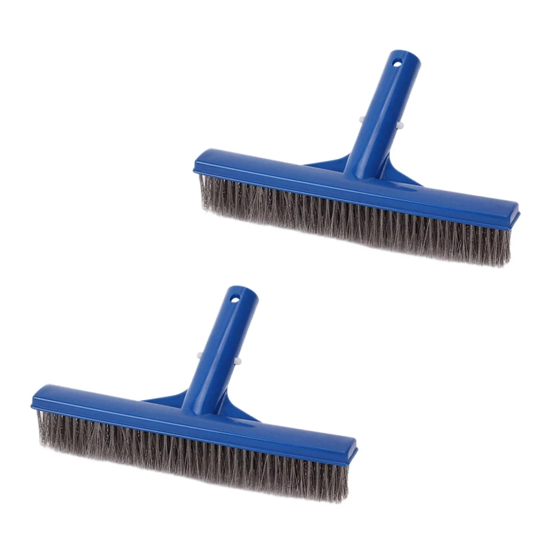 

2X Pool Pool Low Brush Pool Wall Wire Brush Cleaning Cleaning Brush 10 Inch Swimming Pool Fish Pond Pool Brush Tool