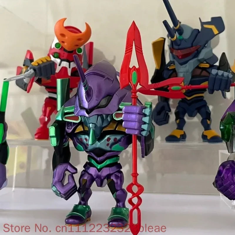 Фото В наличии: Набор фигурок Bandai EVA QMSV-C Blind Box (Единица 01, 02, 00) — Рей, Аска, Кафу, Шинджи. Миниатюрные коллекционные модели из ПВХ для декора рабочего стола. №4