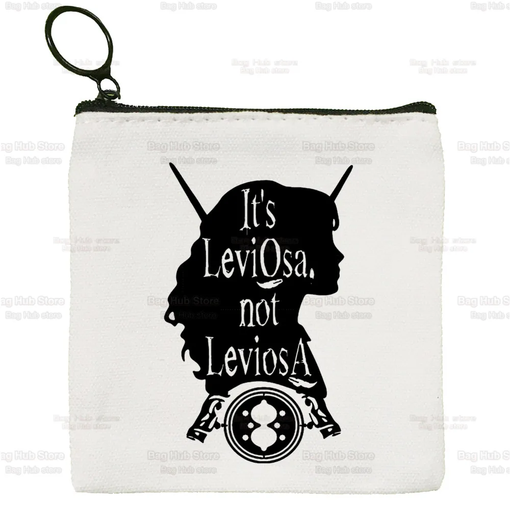 It's LeviOsa Not LeviosA Version Simple Coin Purse Coin Purse Female Student Canvas Cute Key Bag Mini Clutch Small Purse