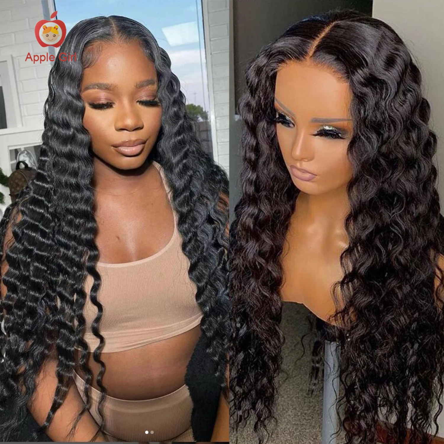 Свободный глубокий волнистый полноразмерный