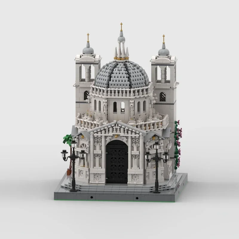 Модель City Street View MOC строительные кирпичи венецианский собор храм модульная