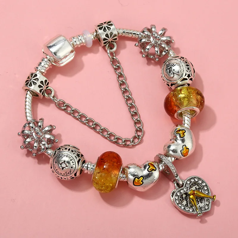 Kitten Cat paw Woman Bracelet Fit Pandora DIY S925 Silver Chain Beads Original Jewelry Handmade Accessories Wholesale images - 6