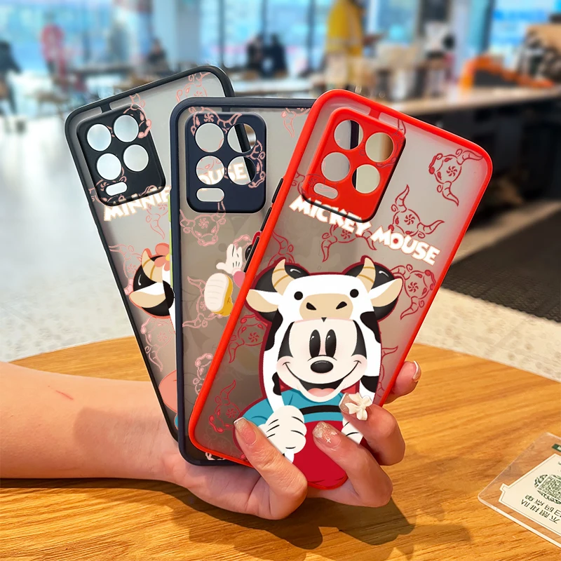 

Cute Disney Mickey Minnie For OPPO Realme Narzo 50i 50A XT X7 GT Neo2 C21Y C3 8 8i 7 7i 6 5 Pro Frosted Translucent Phone Case