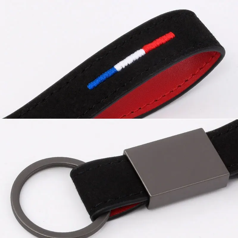 Кожаный чехол для ключей автомобильный замшевый брелок мужской и женский KIA KN K5 K3