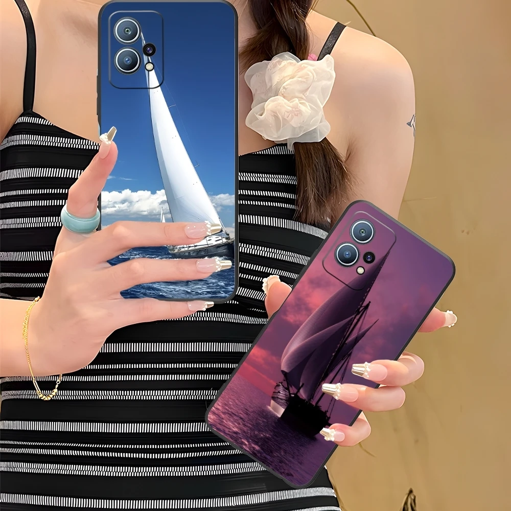 Чехол для мобильного телефона с изображением парусника Huawei P60 P50 P40 P30 P20 P10 P9 P8 Pro Lite