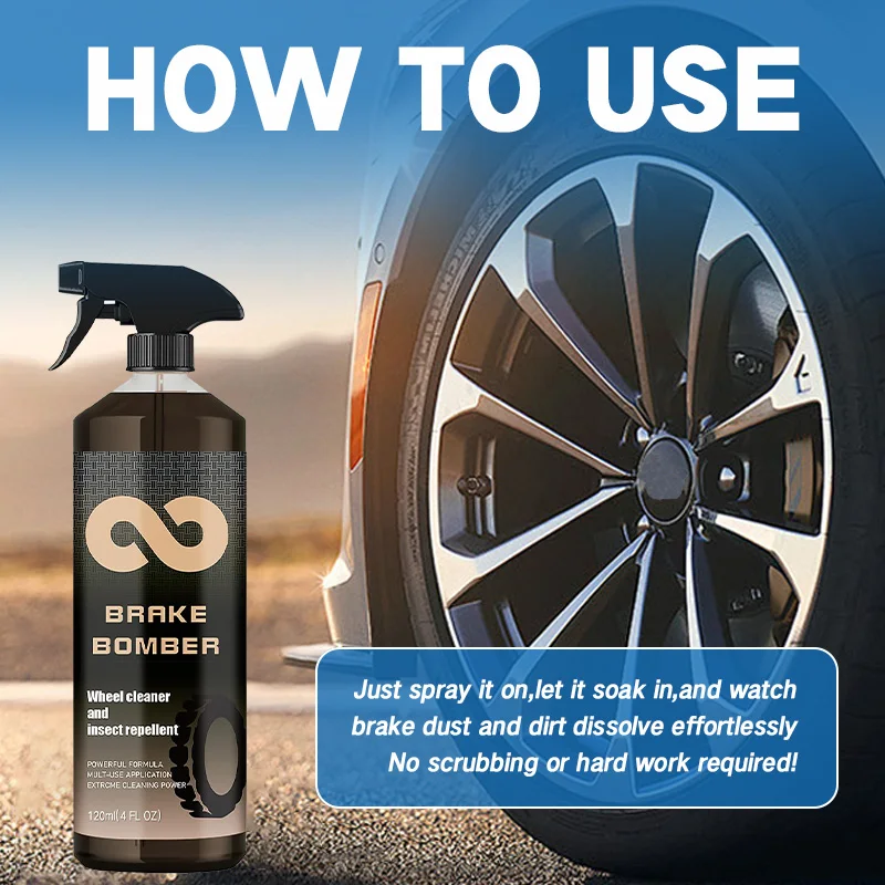 120 мл тормозной бомбардировщик автомобильная ступица очиститель шин эффективный