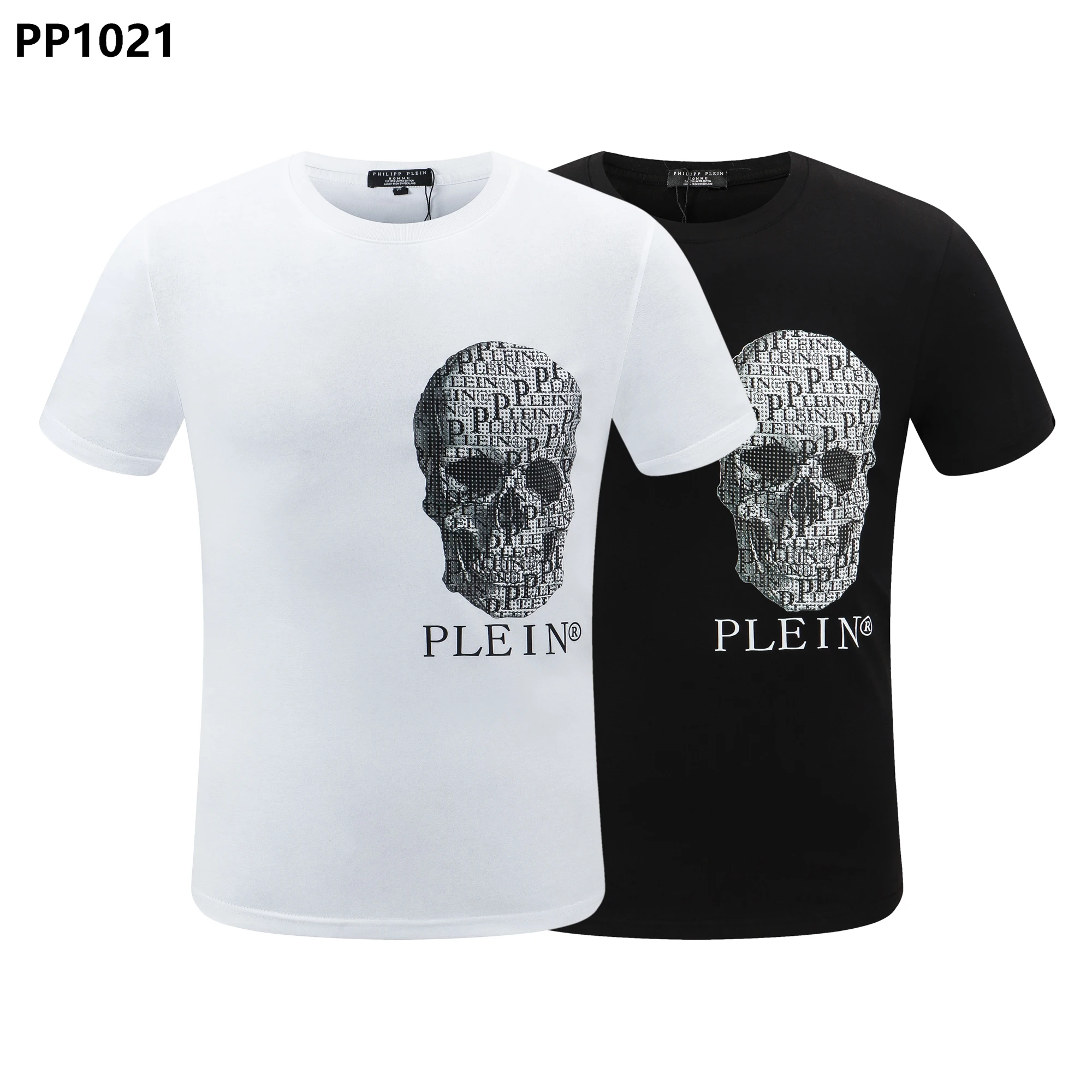 

Special Quality Men Diamond Skull New Summer O-Neck Cotton T-shirts Plein Top QP-philipp Sportswear Men Shirt Mix Style