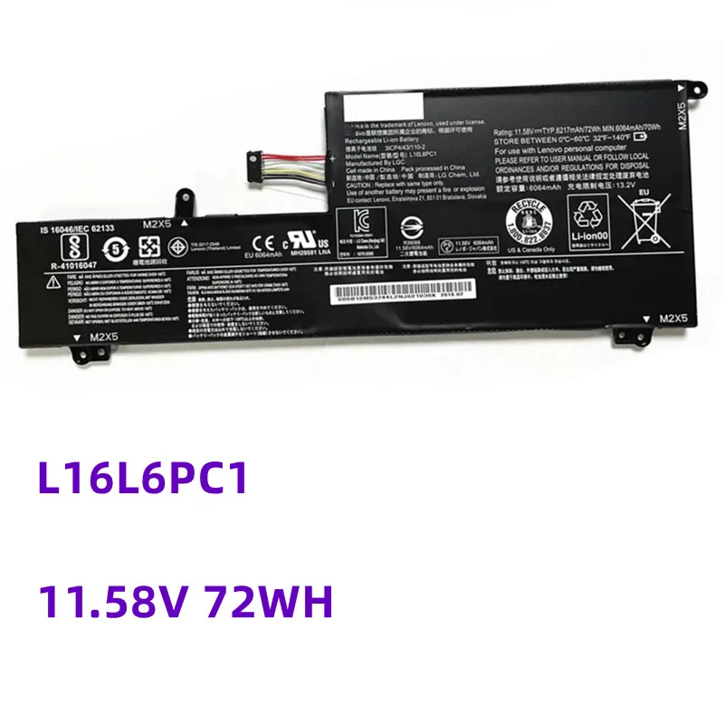

L16L6PC1 L16C6PC1 11.58V 72WH 6217mAh Laptop Battery for Lenovo Yoga 720 720-15 720-15Ikb Series Notebook L16M6PC1