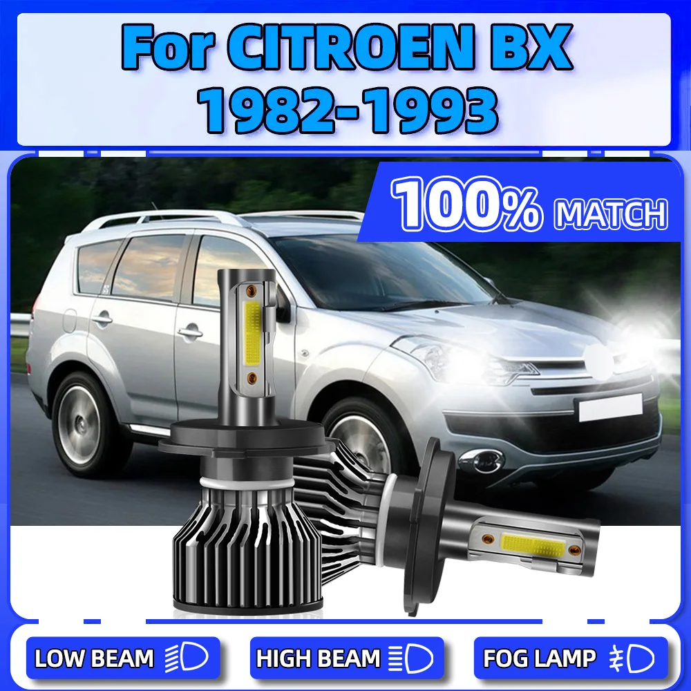 6000 лм Canbus светодиодный лампы для фар 12 В Автомобильные фары 1982 K CITROEN BX 1987-1988 1989 1990