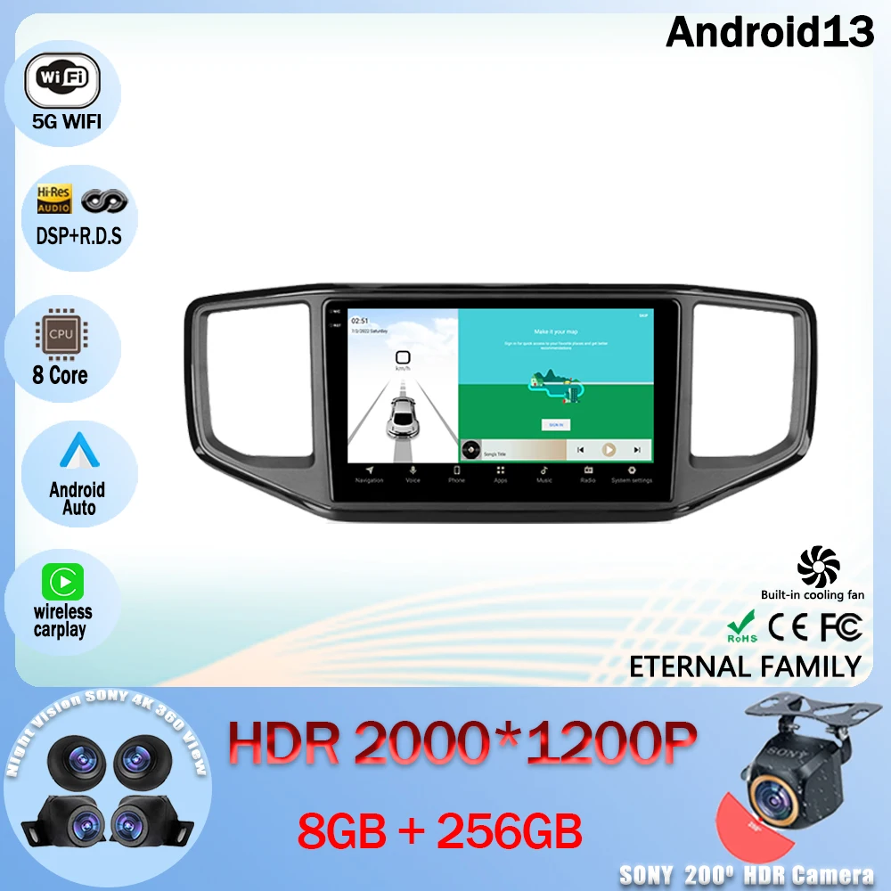 

Автомагнитола на Android 13, мультимедийный видеоплеер, навигатор GPS для Volkswagen Amarok 1 2016 - 2020 дюйма, 5G WIFI BT 4G LET No 2din DVD