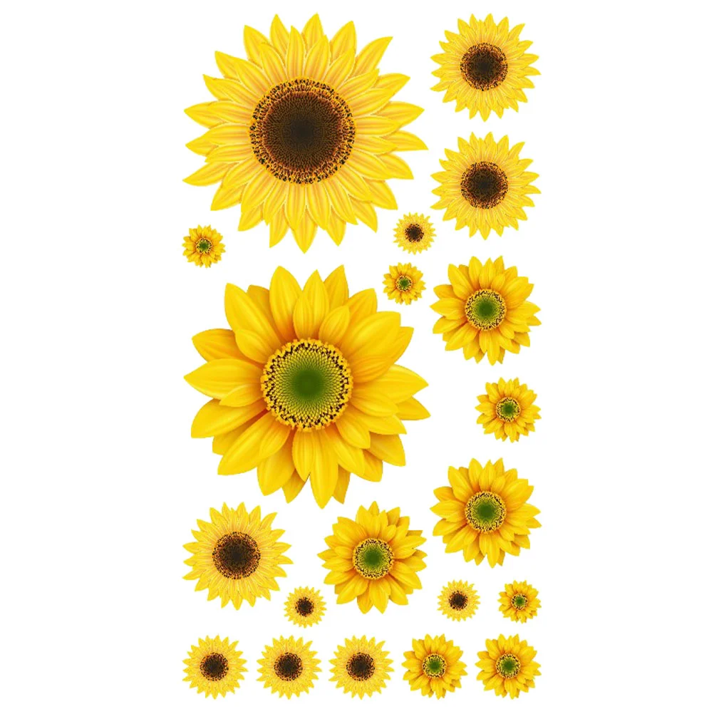 

Sunflower Wall Stickers, 3D Daisy Flower Wall Decals DIY Yellow Removable Realistic Decor for Kids Nursery Home