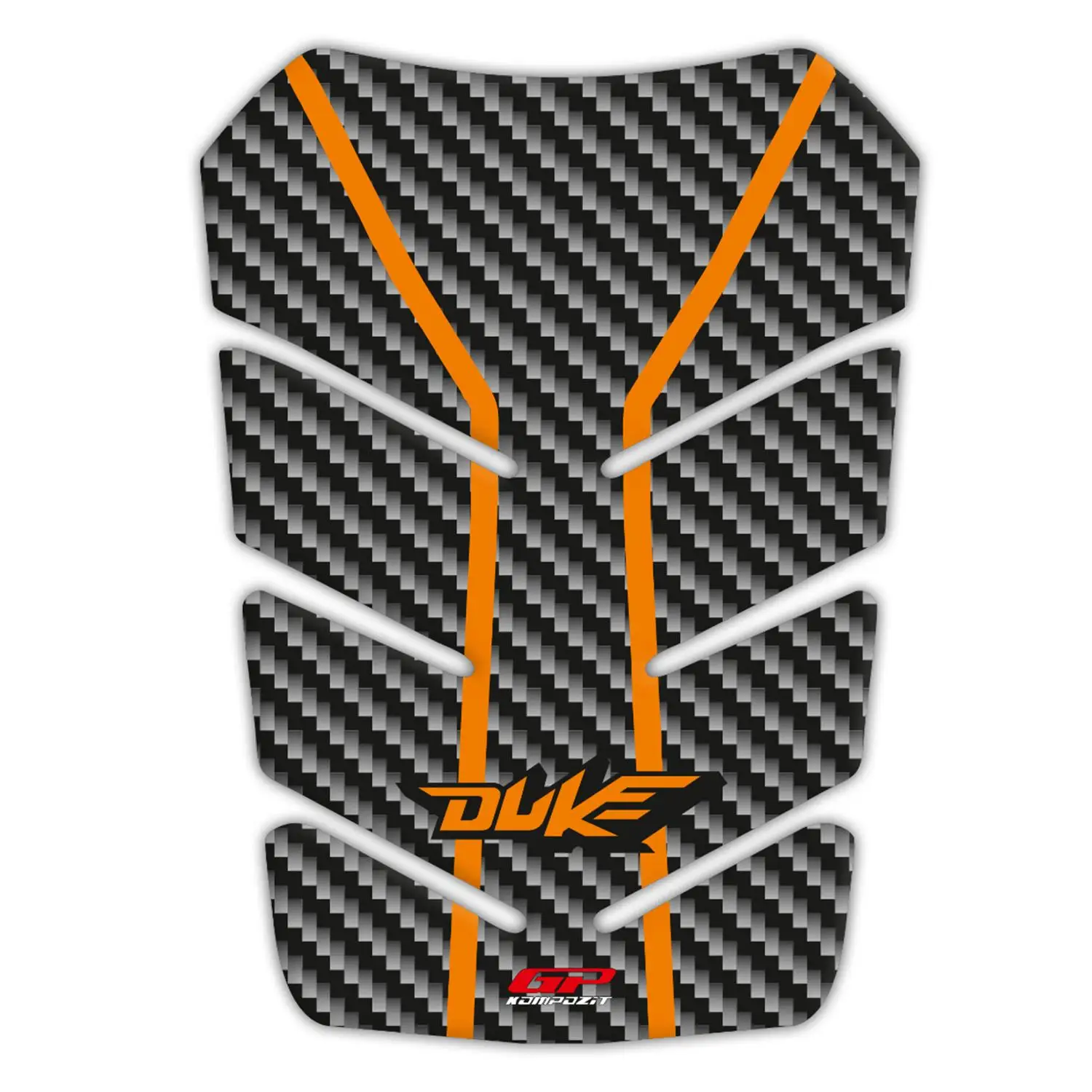 

GP composite For Duke 250--Tank Pad Orange-Carbon
