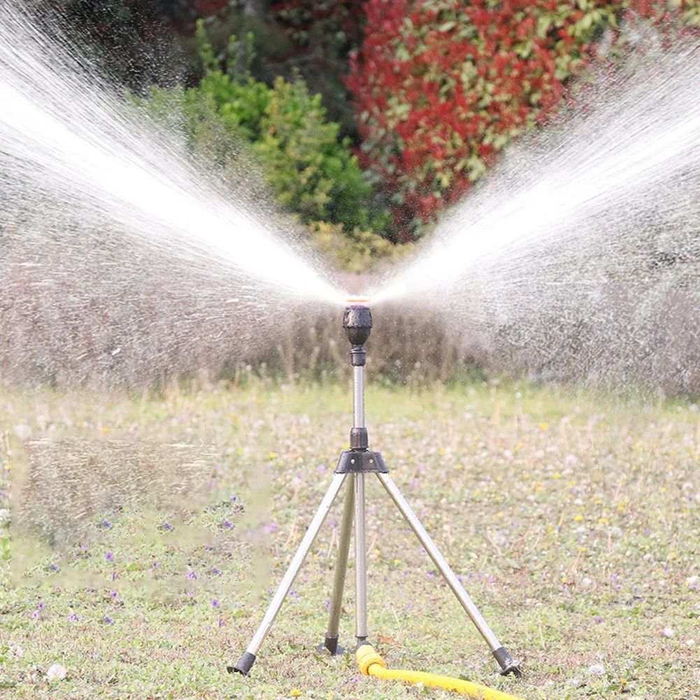 

Garden Sprinkler With Retractable Tripod 360° Rotating Watering Nozzle For Courtyard Field