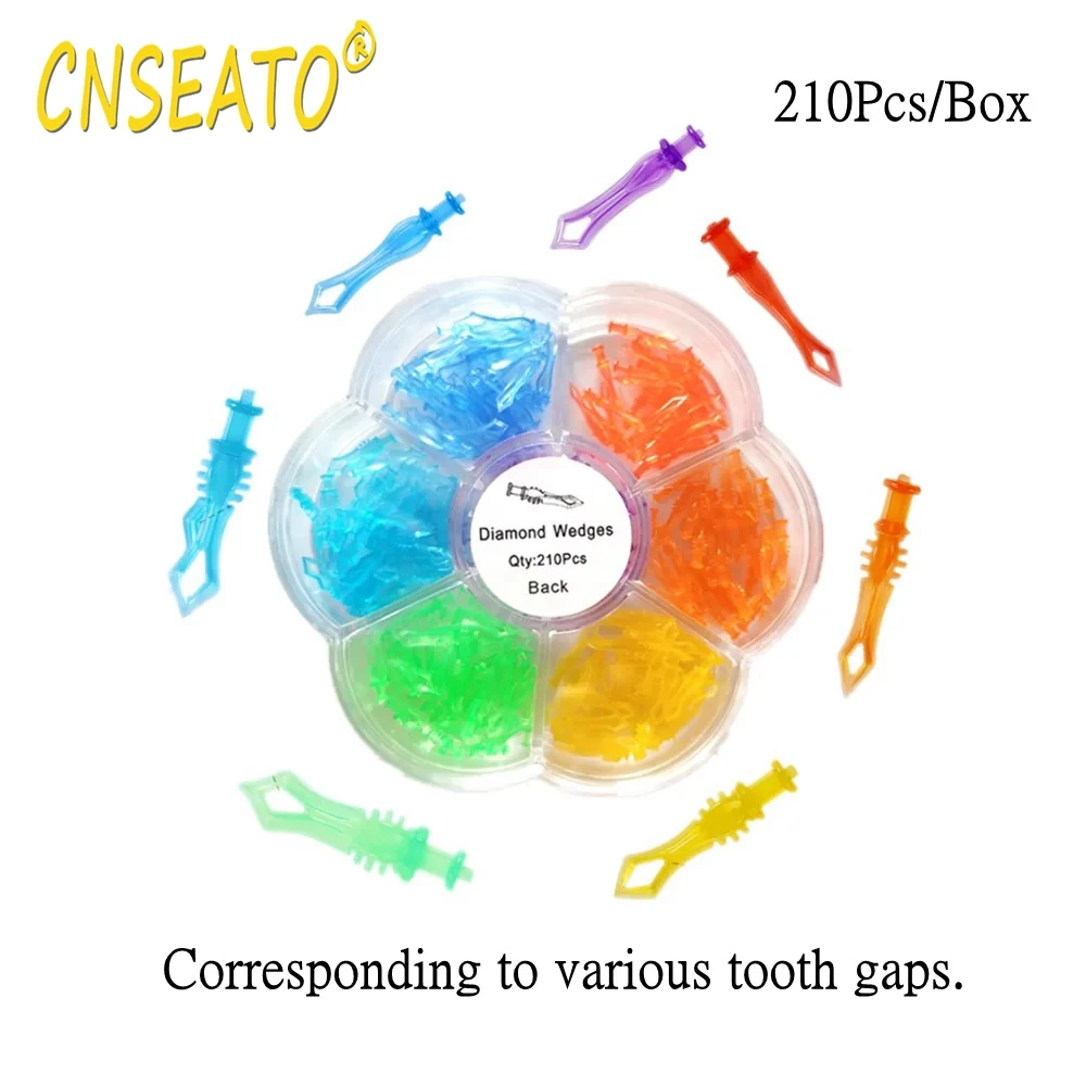 210 шт. одноразовые стоматологические пластиковые клинья