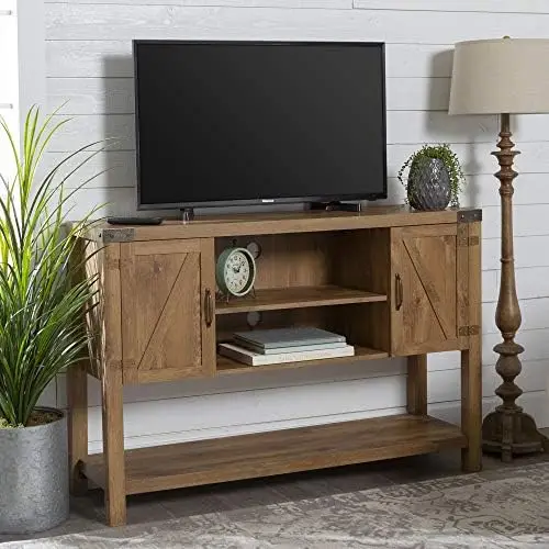 

Rustic 2 Door TV Stand for TVs up to 58 Inches, 52 Inch, Barnwood