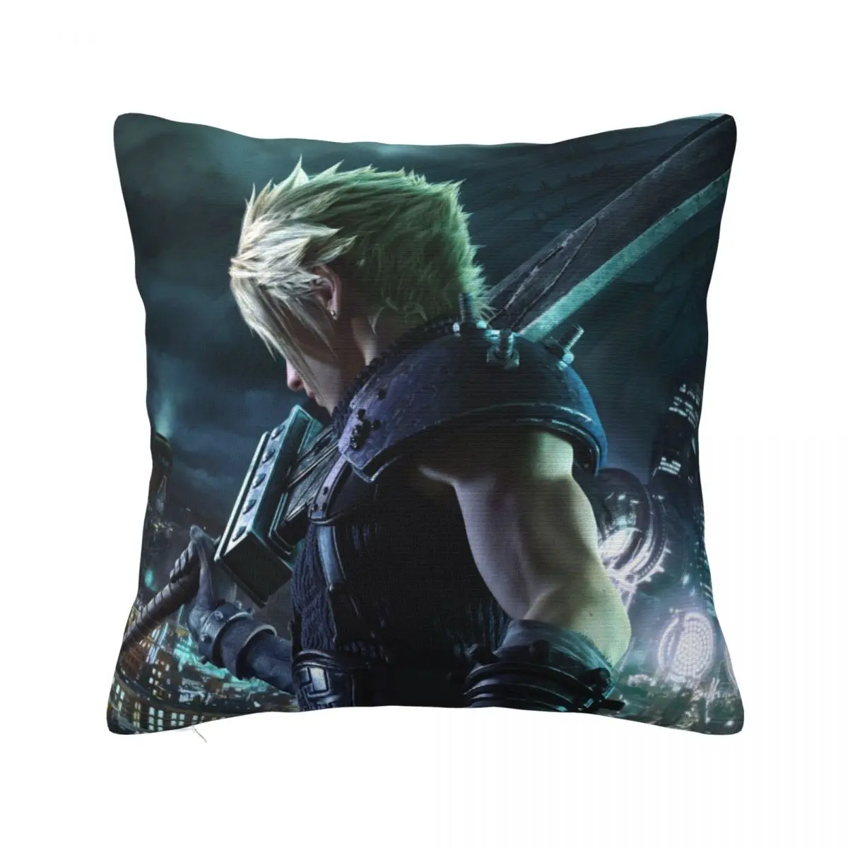 

Final Fantasy Vii Remake Pillowcase Printed Polyester Cushion Cover 3D printed Art Anime Pillow Case Cover Home Zipper 40X40cm