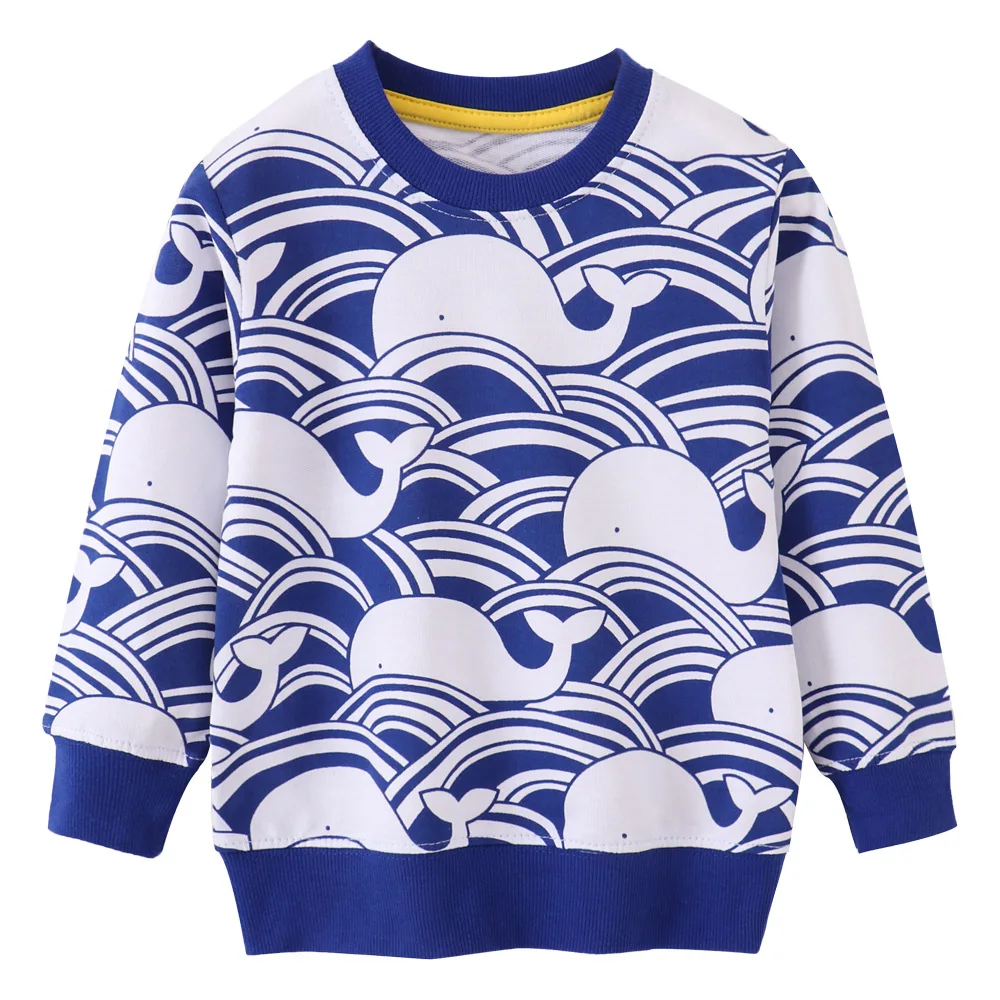 

New Baby Children's Wear Spring Autumn Cotton Long Sleeve T-shirt Korean Cartoon Pattern Cute Top Sweater Soft Casual Bottom