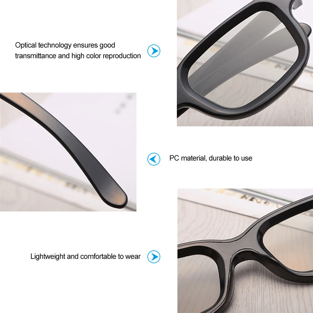 

10Pcs Polarized Passive 3D Glasses for 3D TV Real 3D Cinemas for Sony Panasonic 3D Gaming and TV Frame