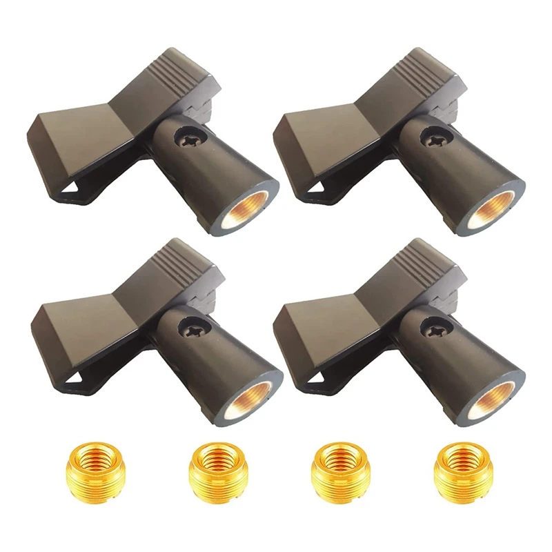 

Mic Clips Microphone Clips Holder Clips With 5/8Inch To 3/8Inch Adapters For Stands