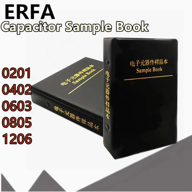 80/90/92 values X50pcs 25pcs 1206 0805 0201 0603 0402 Capacitor Sample Book 0.5pF~10uF SMD Chip Capacitors Assortment Kit
