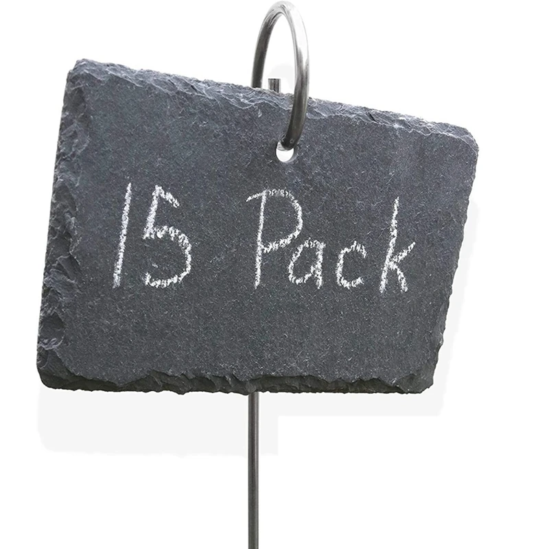 Slate Plant Labels Garden Plant Markers Herb Labels Greenhouse Accessories Garden Stakes, 45PCS