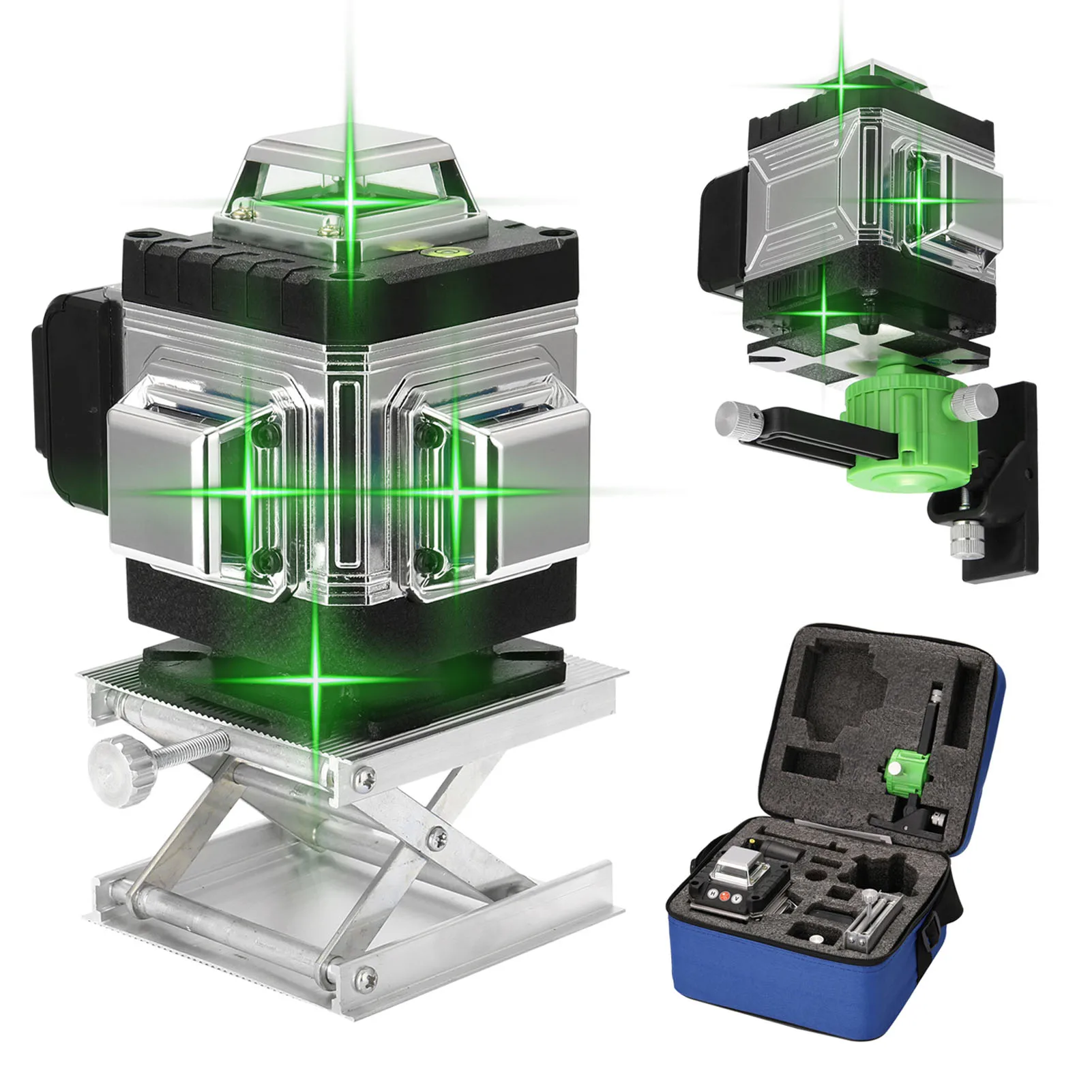

16 Lines 4D Laser Level Self-Leveling 360 Horizontal And Vertical Cross Super Powerful Green Laser Beam Line Laser Level
