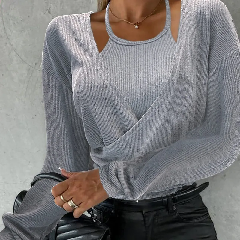 Топ женский из искусственного двух частей с перекрытием элегантный корсет