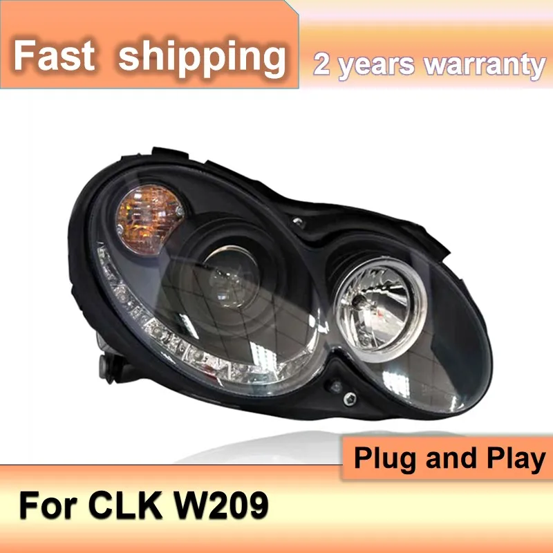 Car Styling for Mercedes-Benz CLK W209 Headlight 2004-2009 CLK200 CLK240 CLK280 CLK350 LED Line Projector Headlights