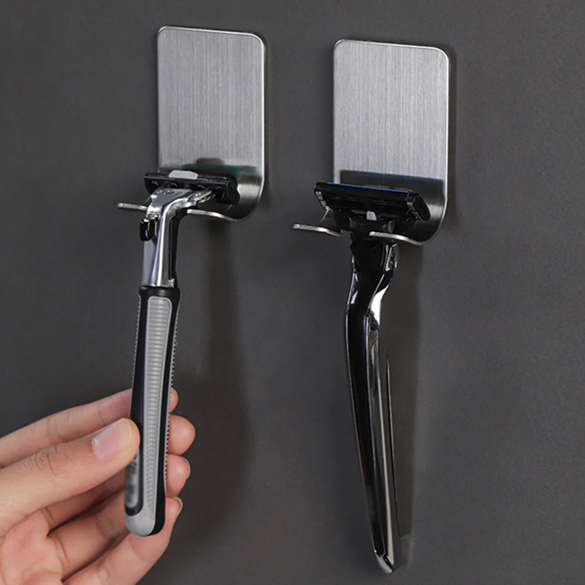 

1PC Razor Stainless Steel Holder Wall Men Shaving Shaver Shelf Bathroom Razor Rack Wall Adhesive Storage Hook Kitchen Hanger